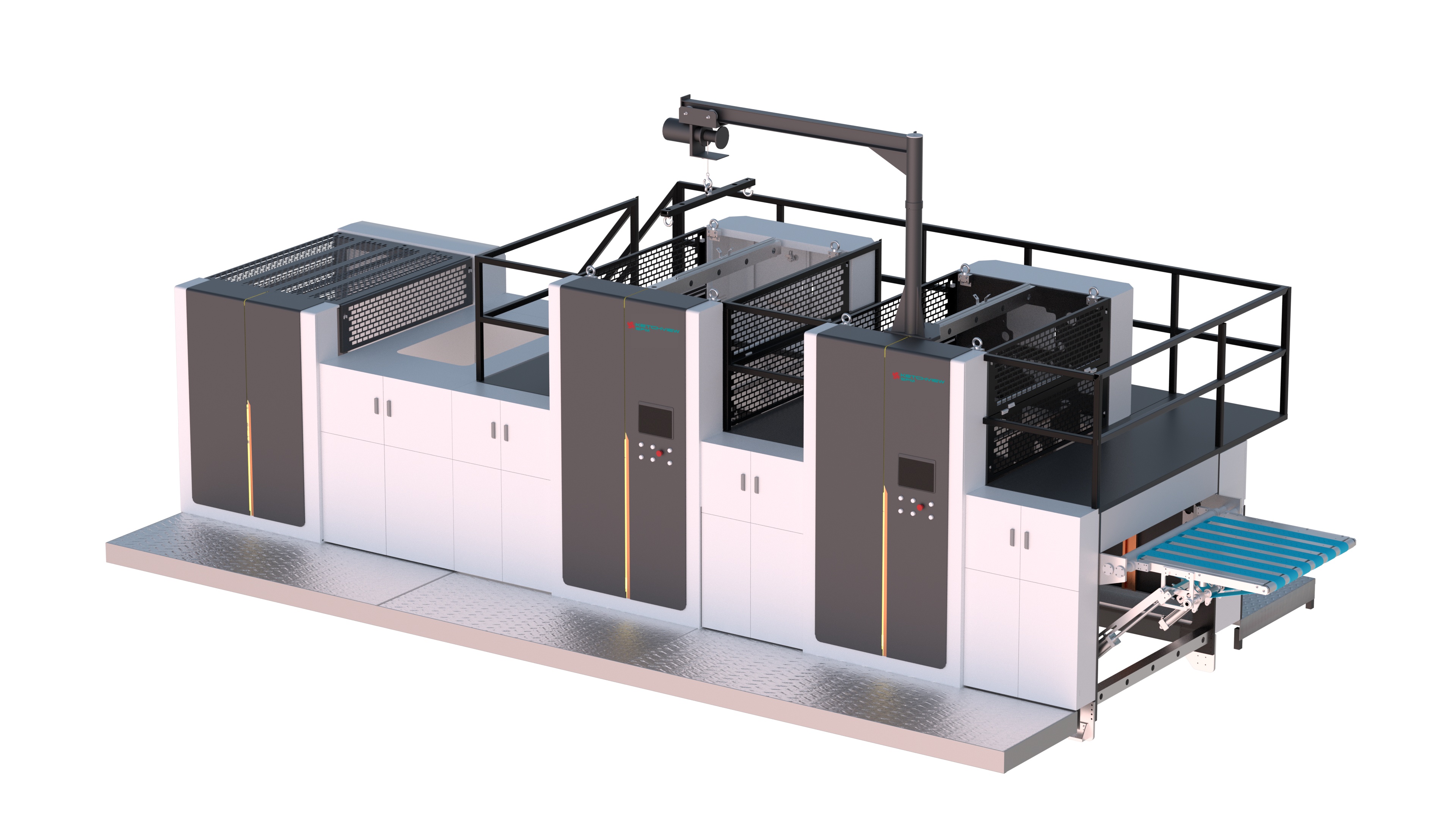 Automatic Screen Printing Cold Foil Stamping/hologram Images Transferring/UV Coating Producing Line